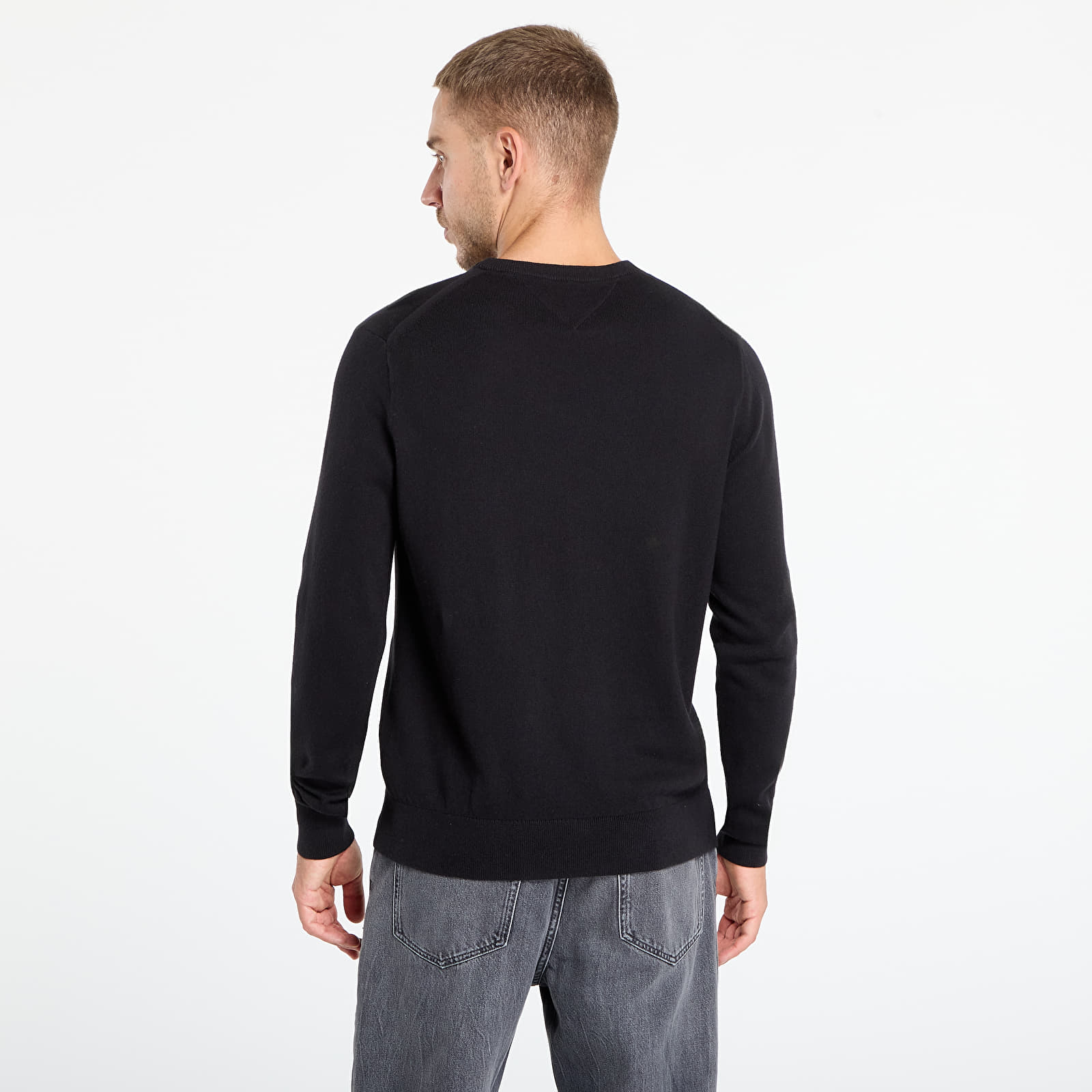 Gensere for menn Tommy Hilfiger Pima Org Cotton Cashmere Crew Neck Black