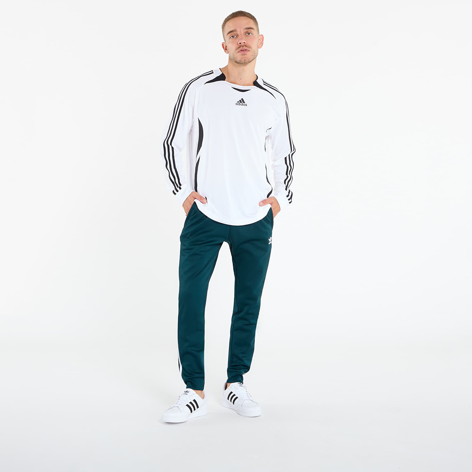 T-shirts adidas Teamgeist Adicolor Long Sleeve T-Shirt White