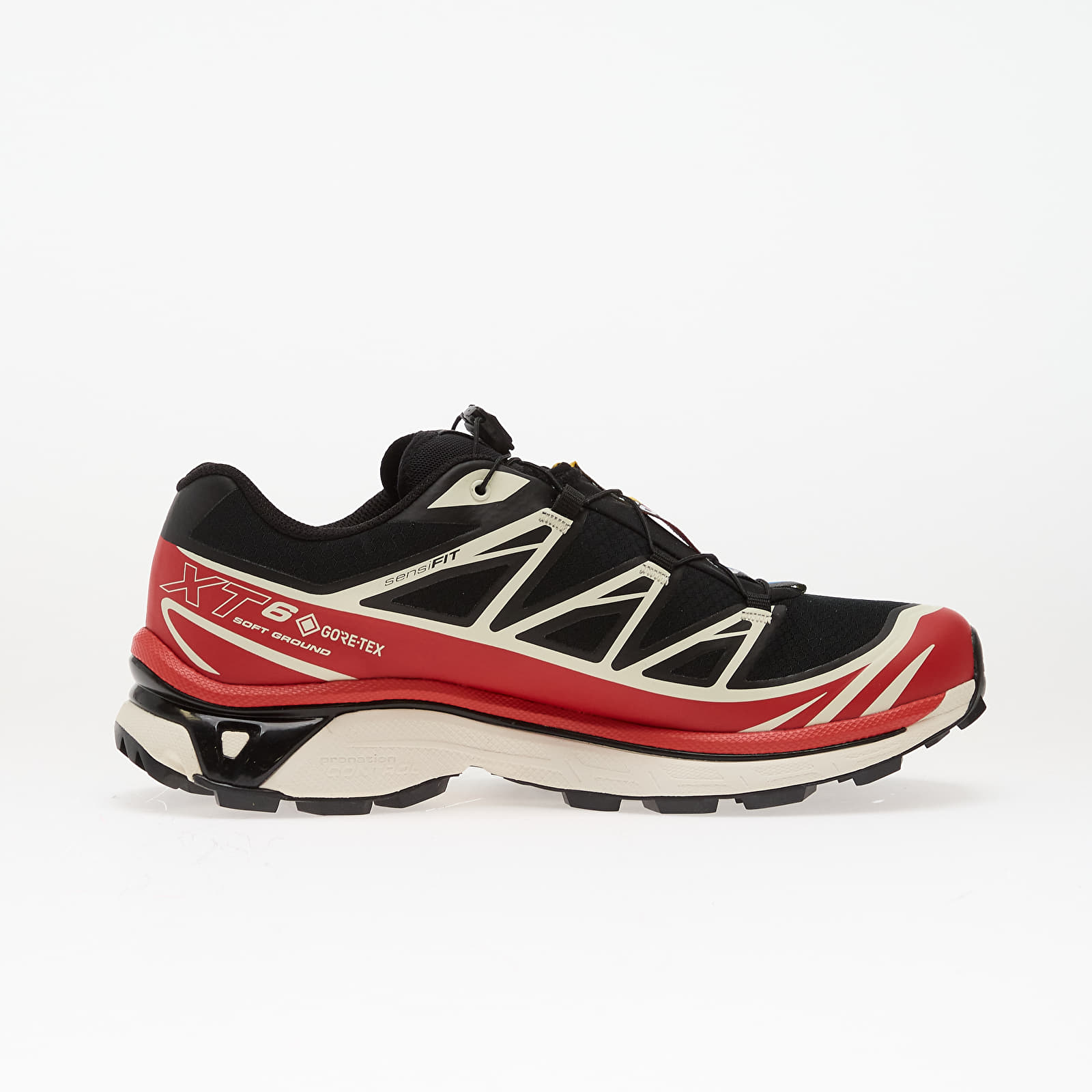 Men's shoes Salomon XT-6 Gtx Black/ Flame Scarlet/ Vanila
