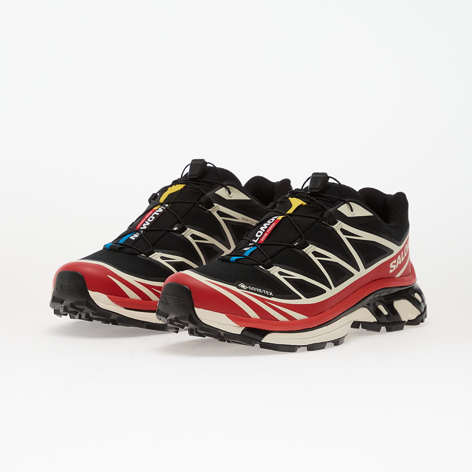 Men's shoes Salomon XT-6 Gtx Black/ Flame Scarlet/ Vanila
