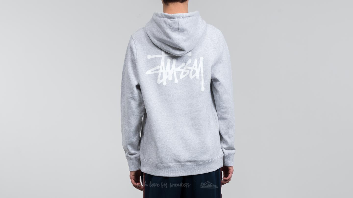 Džemperiai su gobtuvais ir džemperiai Stüssy Basic Hoodie Grey Heather