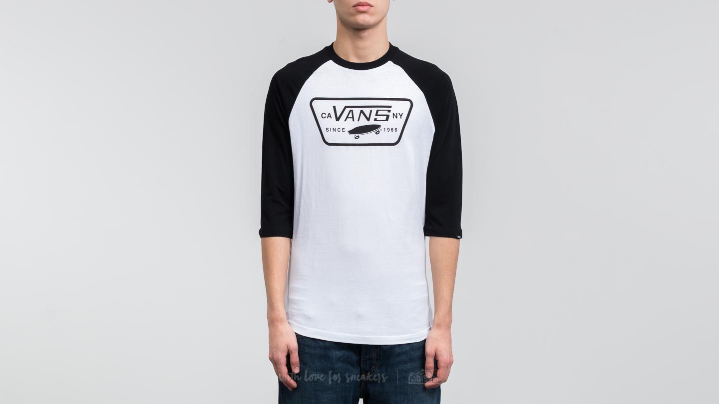 T-skjorter Vans Full Patch Raglan Tee White-Black
