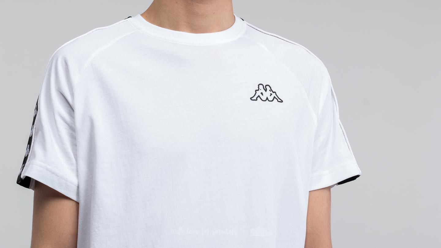 Magliette Kappa 222 Banda Coen Slim Tee White-Black