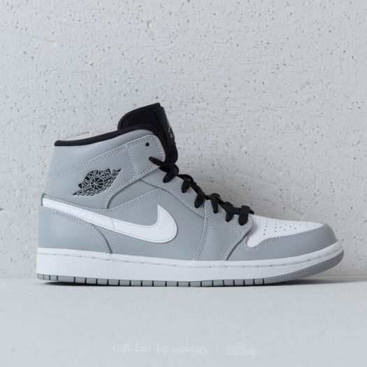 Air jordan 1 mid white cheap wolf grey