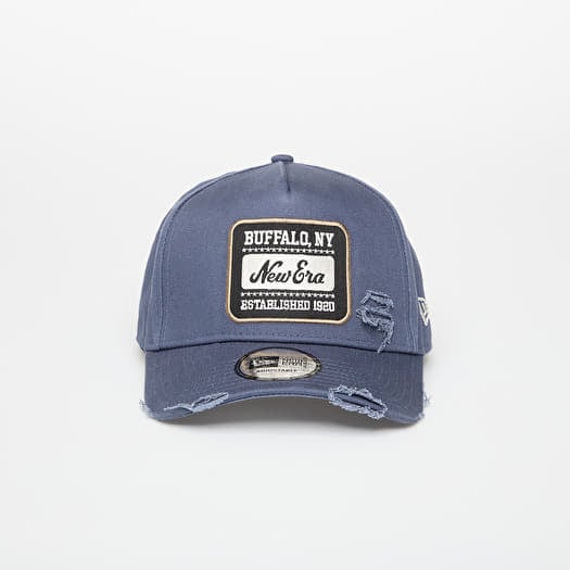 Cap New Era Buffalo NY 9FORTY Aframe Patch Distressed Snapback Cap Blue