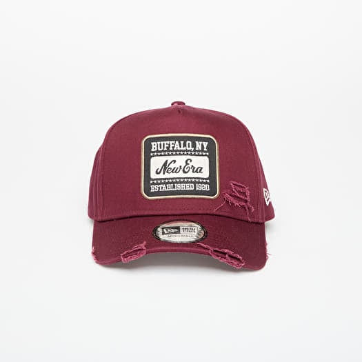 Cap New Era Buffalo NY 9FORTY Aframe Patch Distressed Burgundy