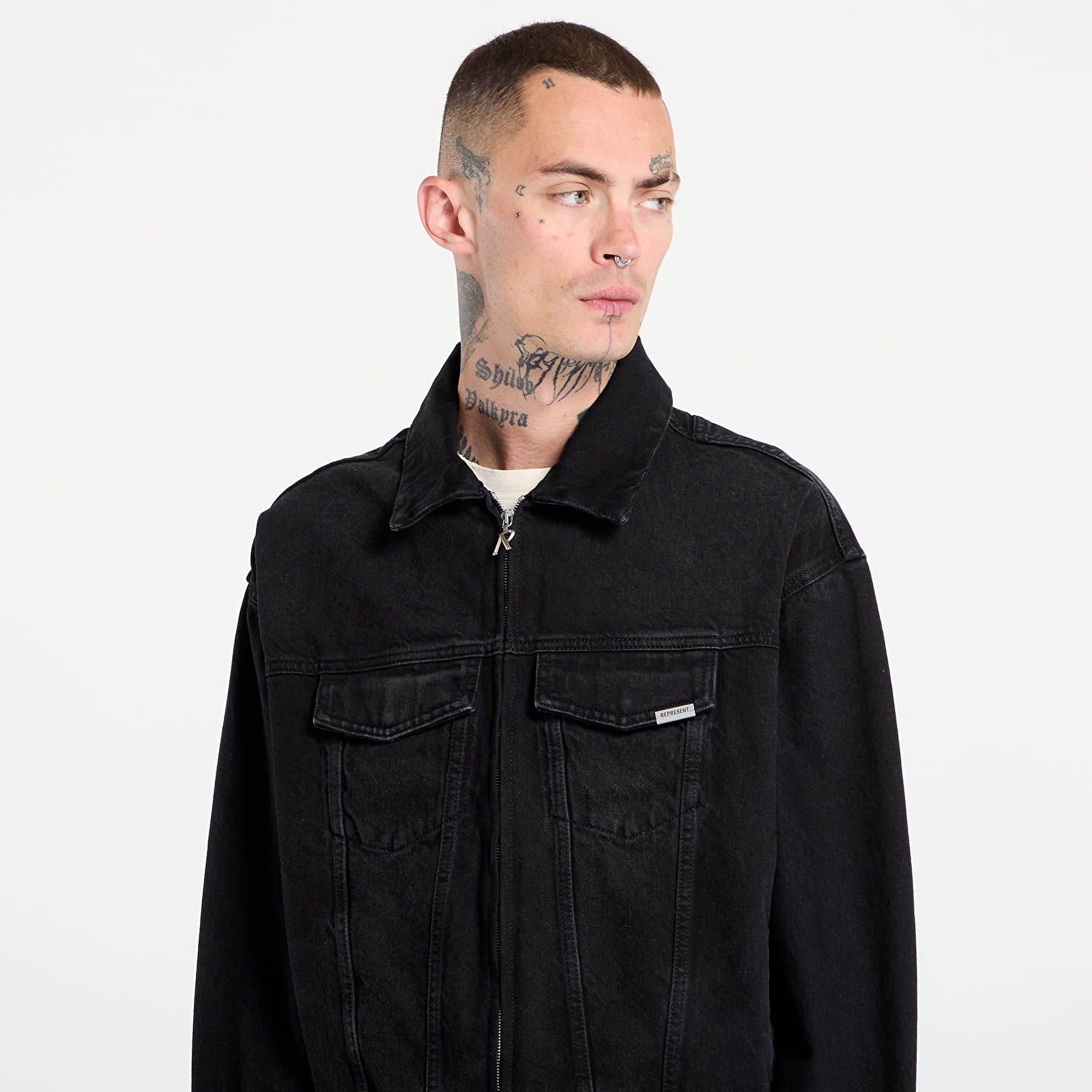Kabátok REPRESENT R4 Denim Jacket Black