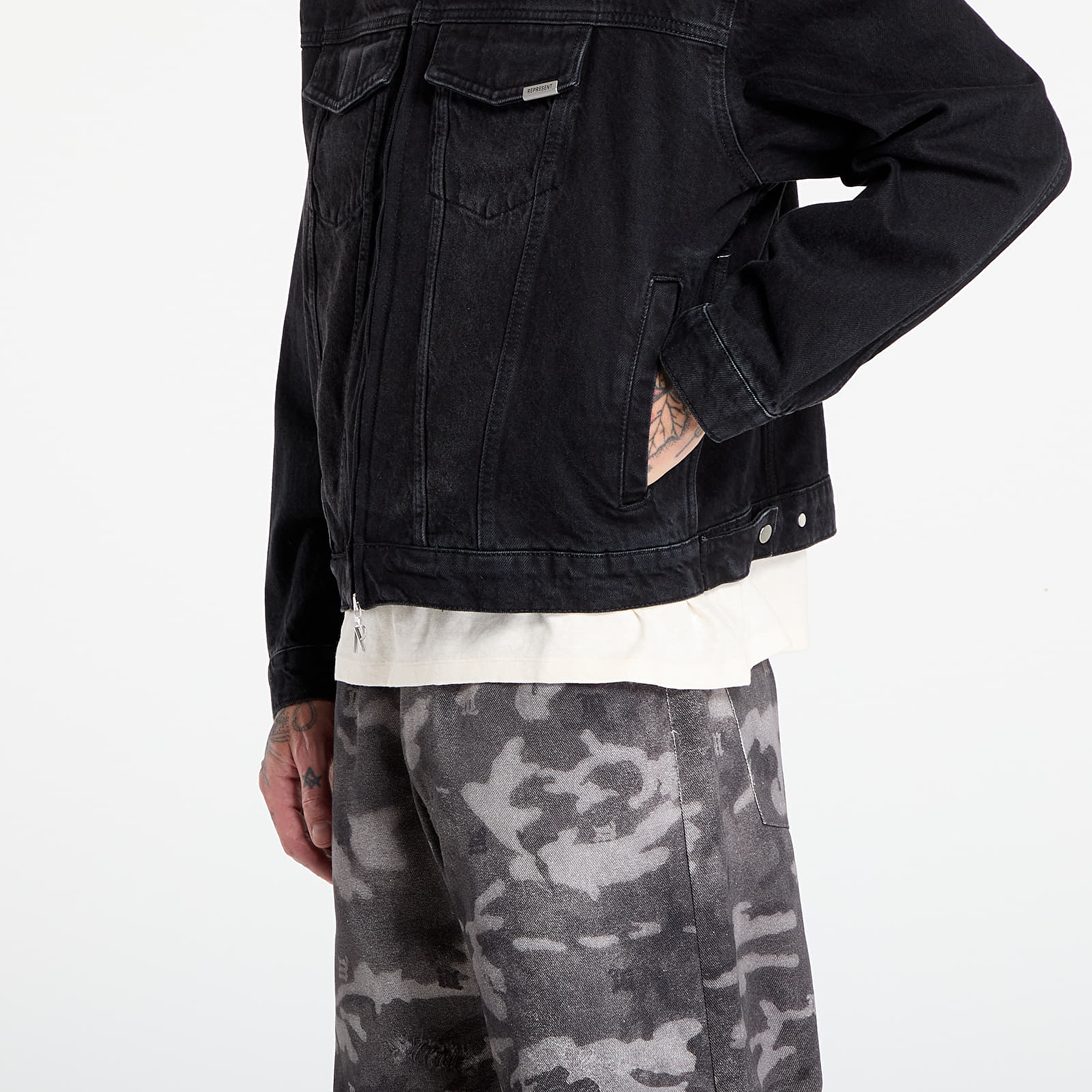 Kabátok REPRESENT R4 Denim Jacket Black