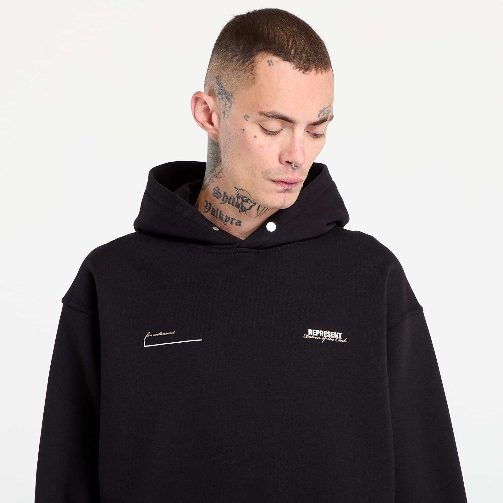 Džemperiai su gobtuvais ir džemperiai REPRESENT Patron Of The Club Hoodie Black