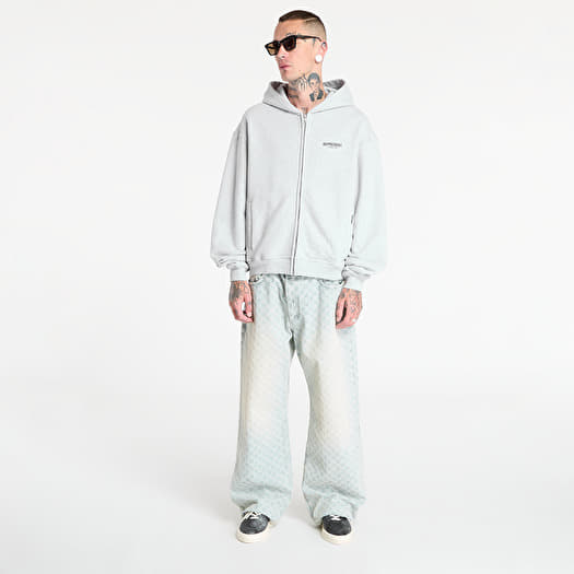 REPRESENT Owners Club Zip Hoodie Ash Grey/ Black | Footshop