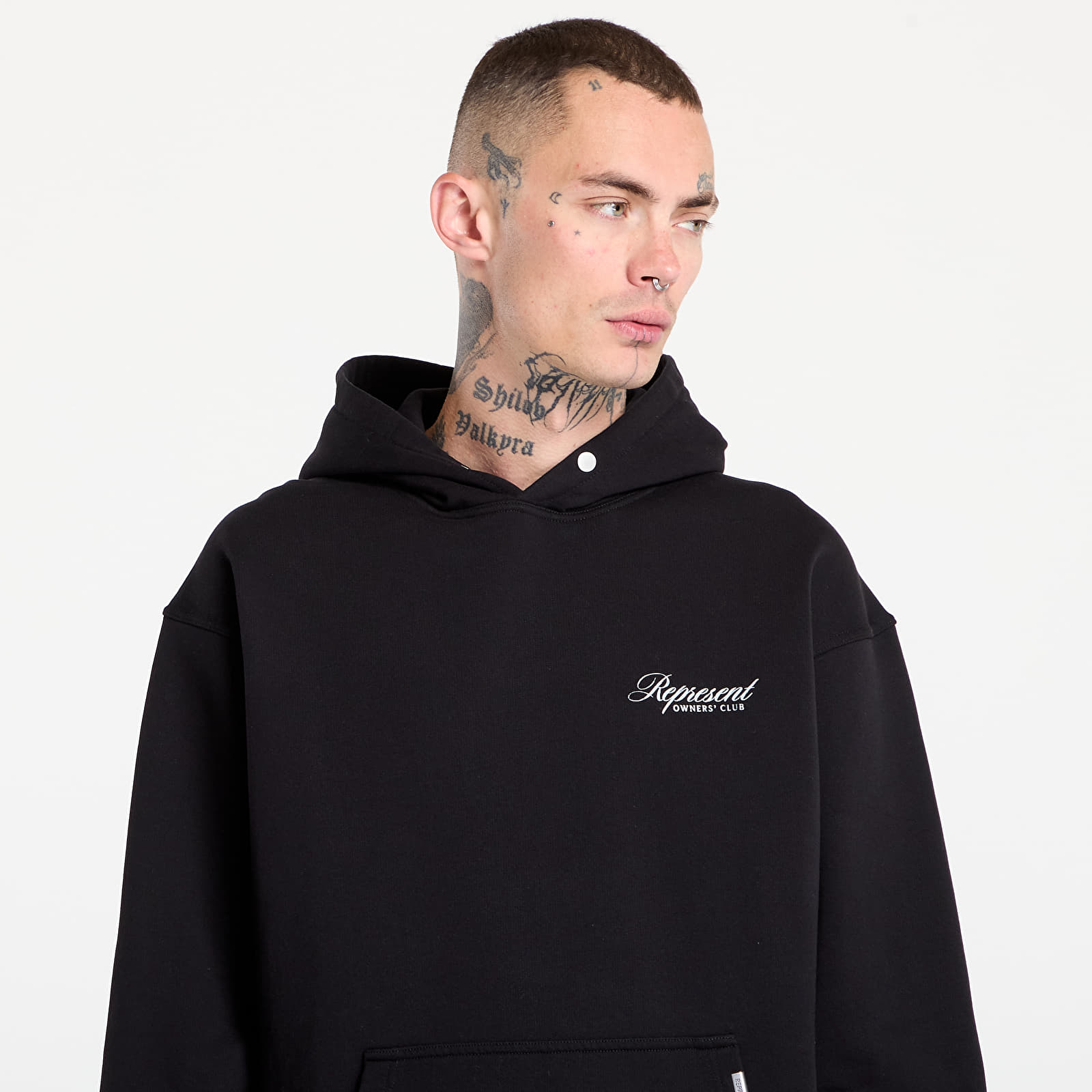 Mikinas ar kapuci un sporta krekli REPRESENT Represent Owners Club Script Hoodie Black
