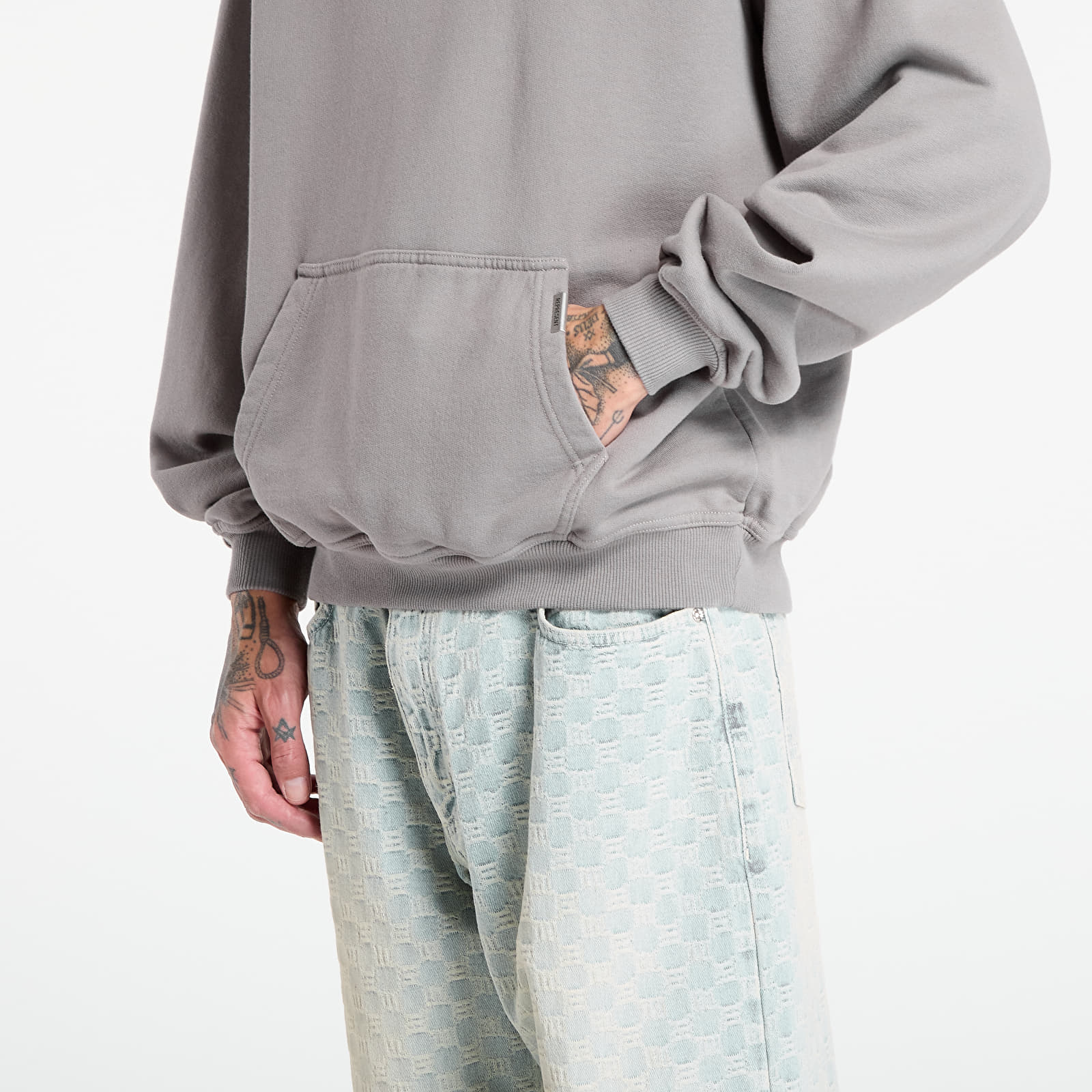 Džemperiai su gobtuvais ir džemperiai REPRESENT Owners Club Script Hoodie Slate