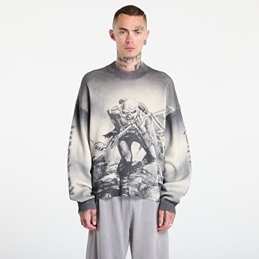 Džemperis REPRESENT x Iron Maiden Trooper Knit Sunfade Grey