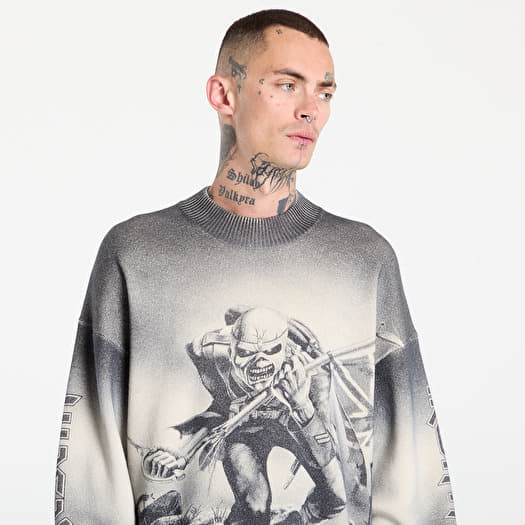 Sweaters REPRESENT x Iron Maiden Trooper Knit Sunfade Grey | Footshop