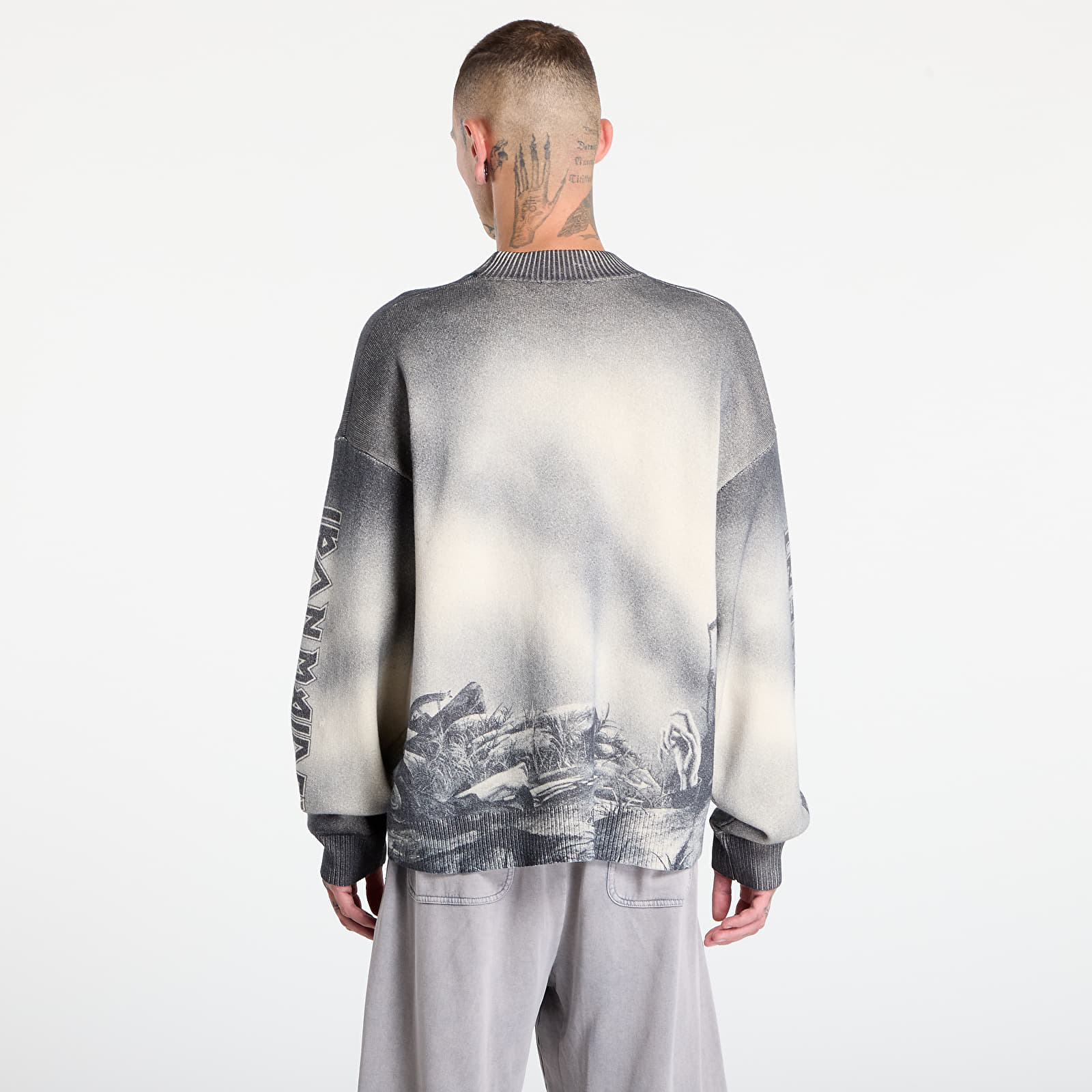 Megztiniai REPRESENT x Iron Maiden Trooper Knit Sunfade Grey