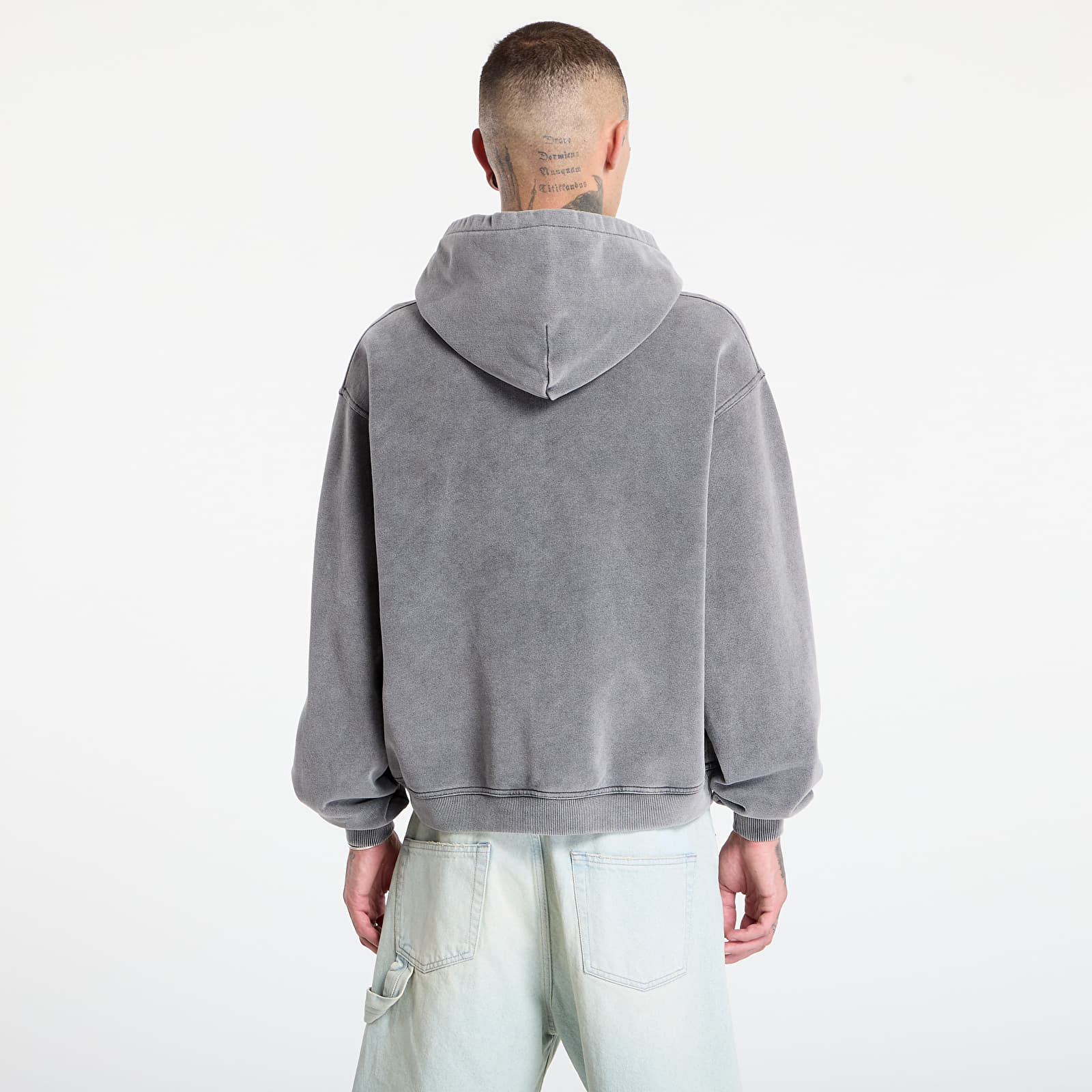 Džemperiai su gobtuvais ir džemperiai REPRESENT Script Logo Zip Hoodie Vintage Grey