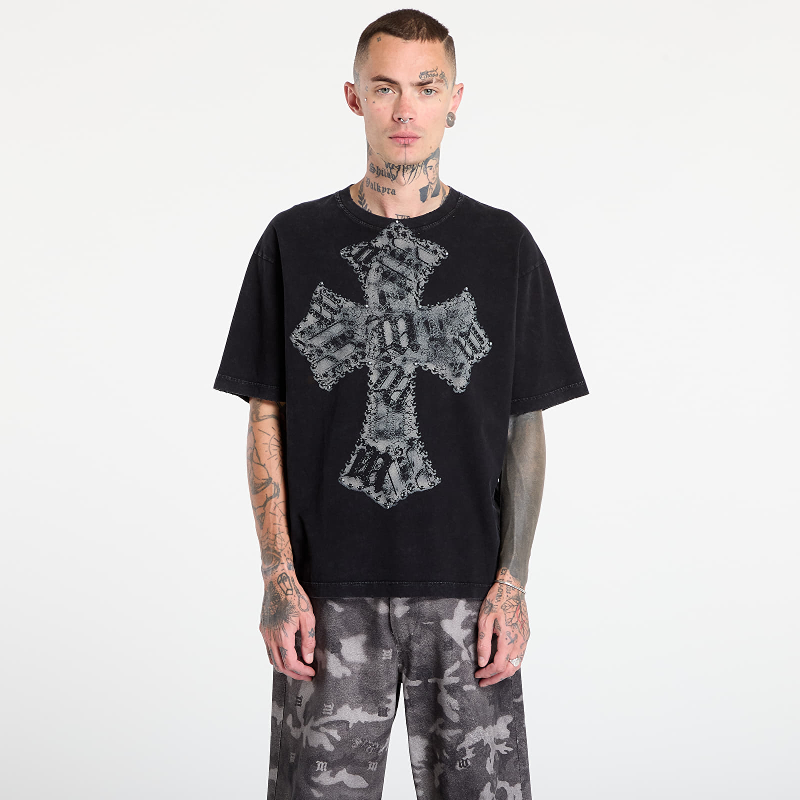 Marškinėliai MISBHV Goth T-Shirt Washed Black