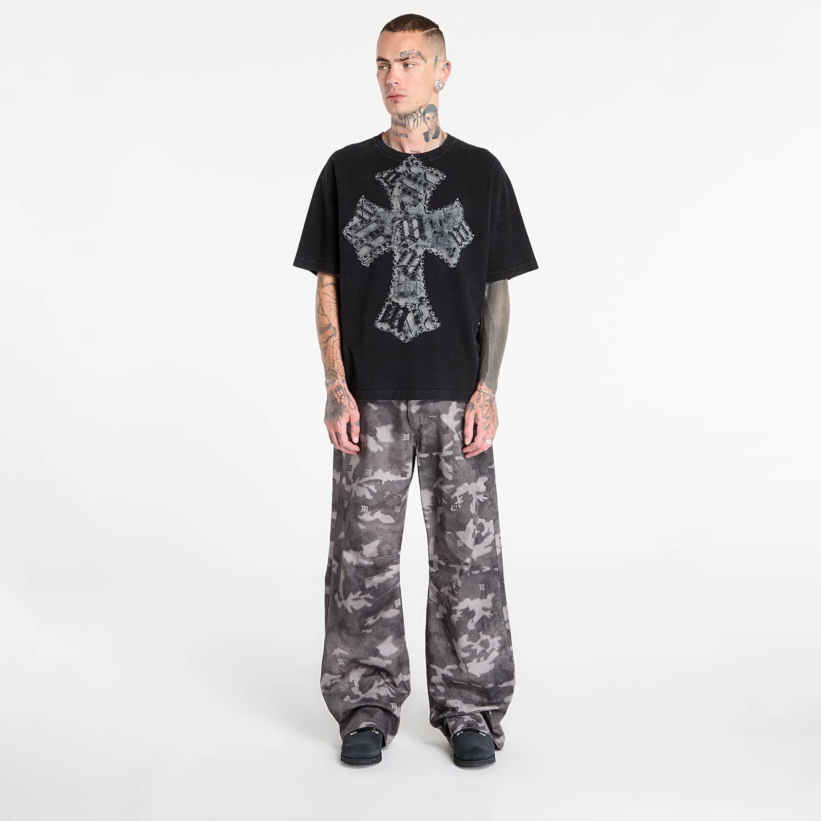 Marškinėliai MISBHV Goth T-Shirt Washed Black