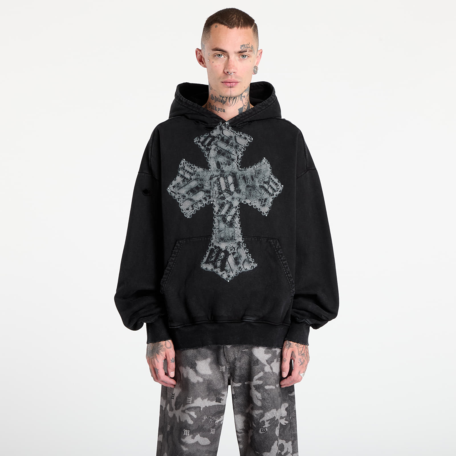 Džemperiai su gobtuvais ir džemperiai MISBHV Goth Hoodie Black