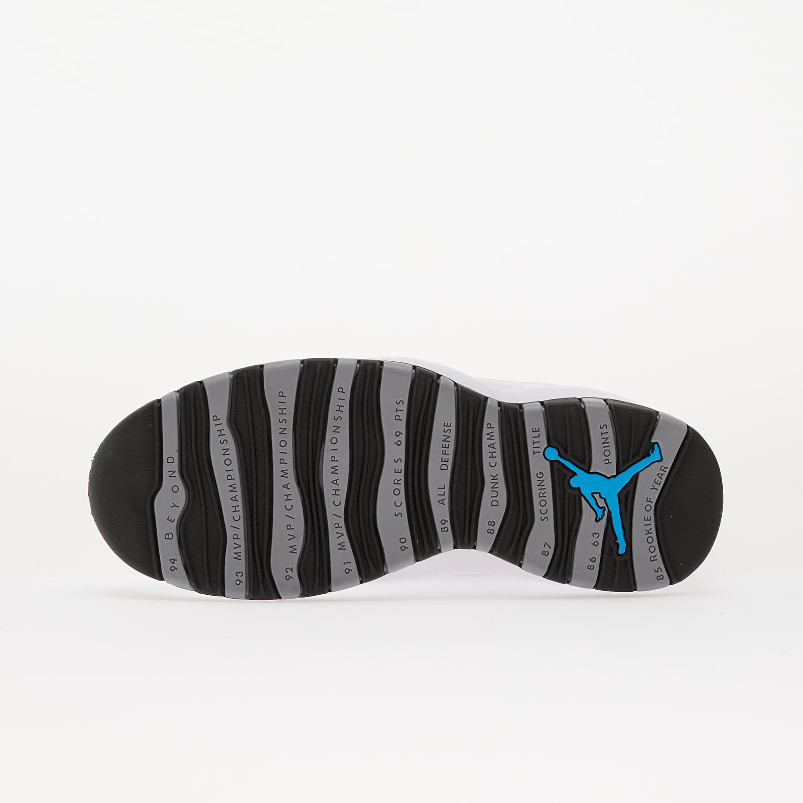 Herren Sneaker und Schuhe Air Jordan 10 Retro White/ Black-Lt Steel Grey-Dk Powder Blue