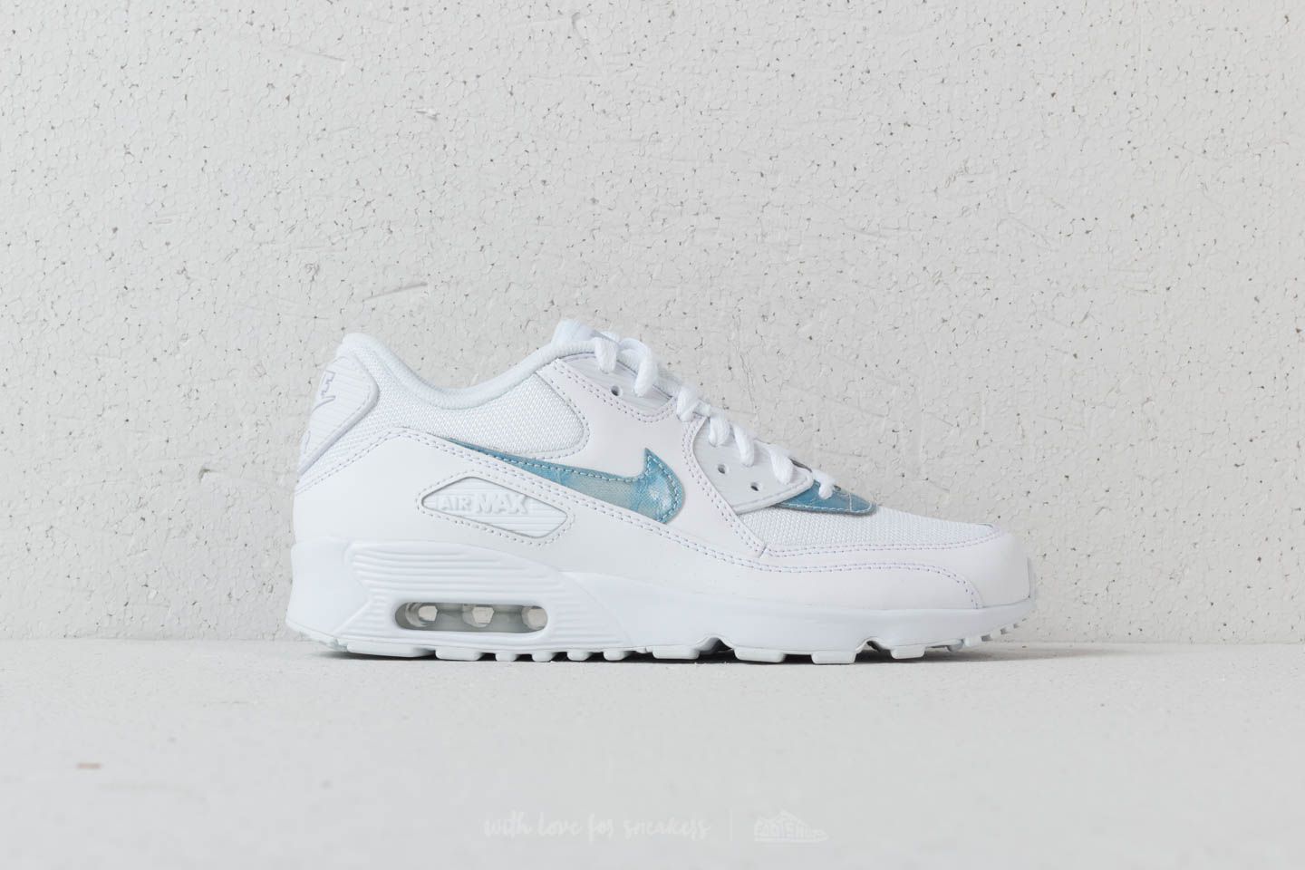 Women's shoes Nike Air Max 90 Mesh (GS) White/ Royal Tint-White