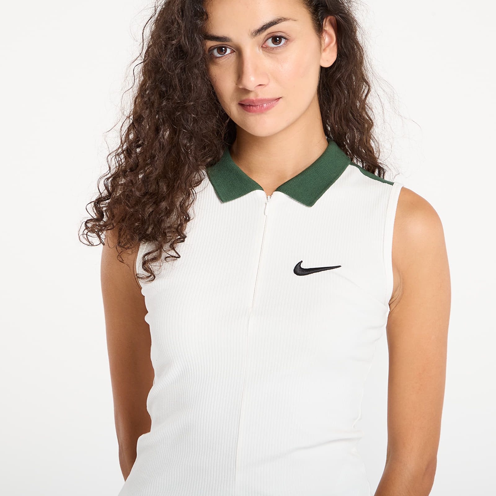 Women's tank tops Nike W Fitted Tank Sail/ Fir