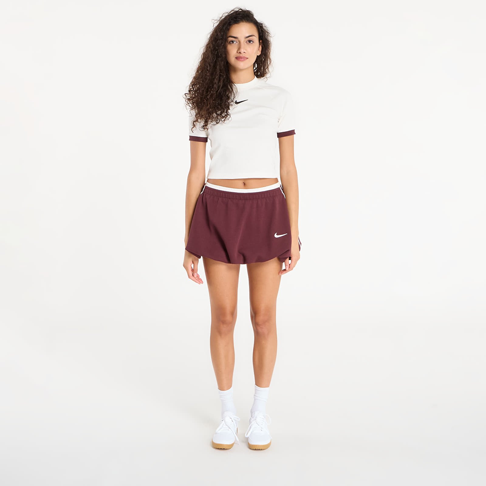 Women's skirts Nike W Bubble Skirt Burgundy Crush/ Sail