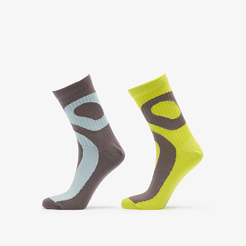 Calzini On Liquid Logo Sock High 2-Pack Lime/ Eclipse