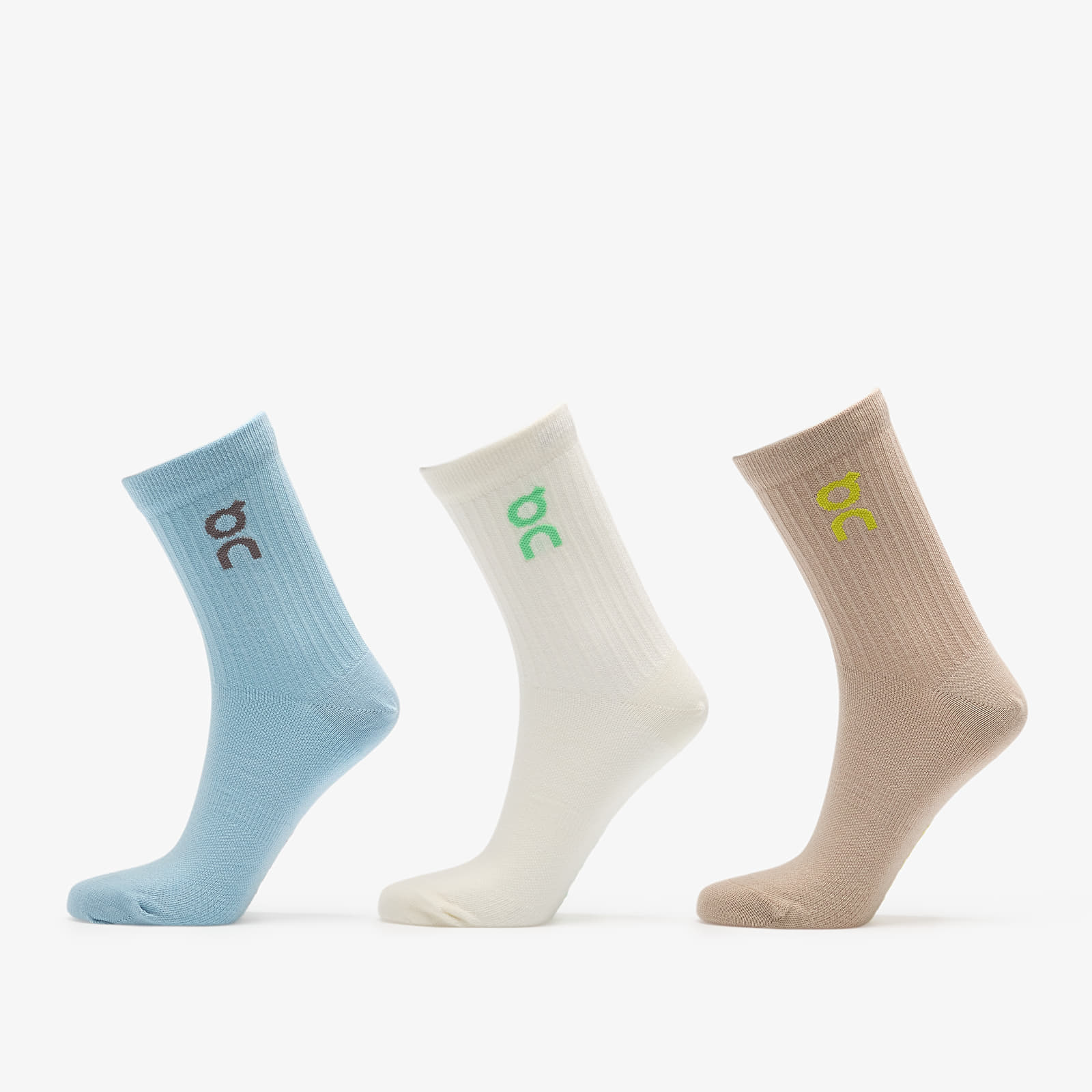 Чорапи On Logo Sock High 3-Pack Desert/ Wash