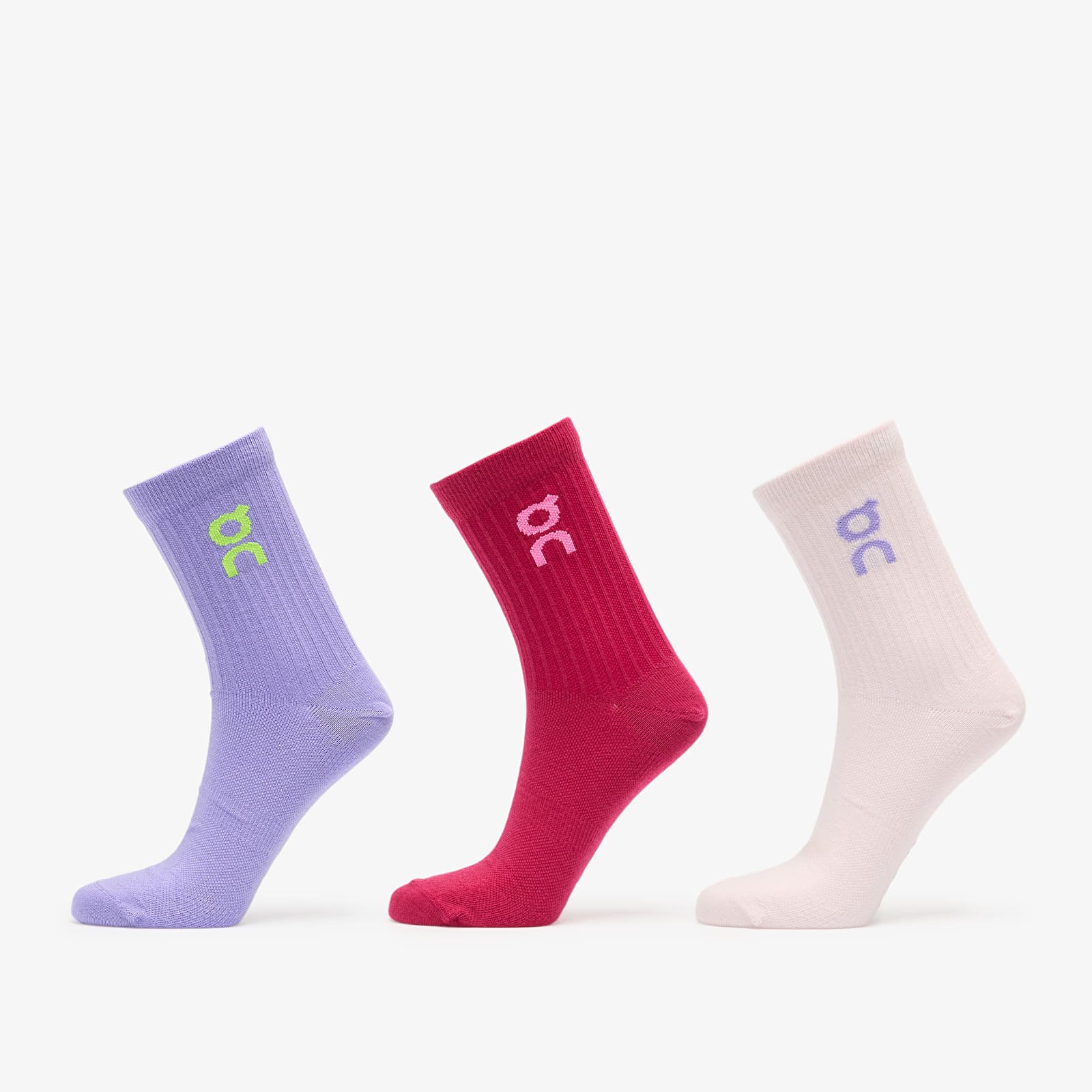 Чорапи On Logo Sock High 3-Pack Orchid/ Comet
