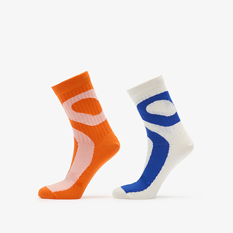 Calzini On Liquid Logo Sock High 2-Pack Ivory/ Flame
