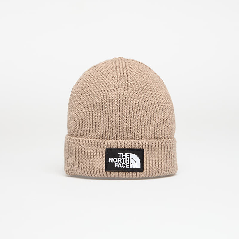 The North Face Tnf Logo Box Cuffed Beanie Mushroom Grey