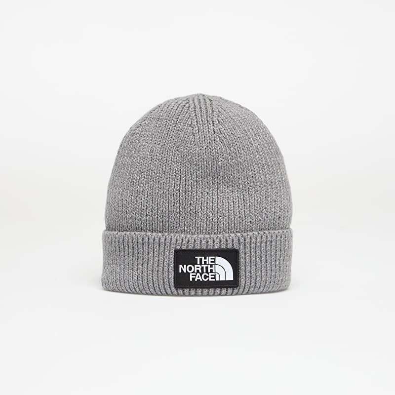 The North Face Tnf Logo Box Cuffed Beanie Grey Heather