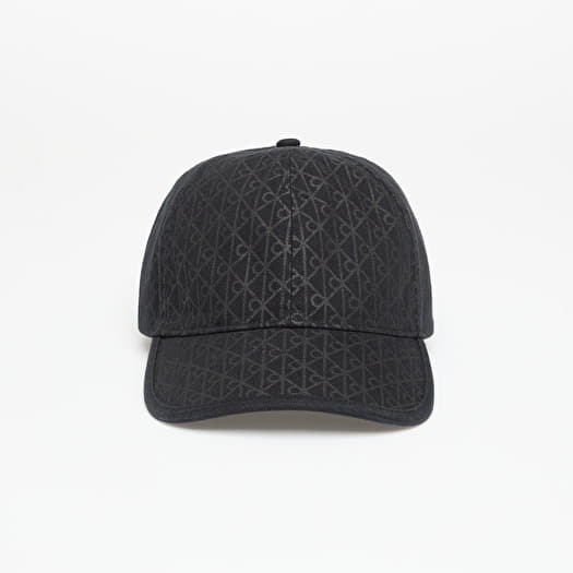 Calvin Klein Emblem Print W Leather Cap Black