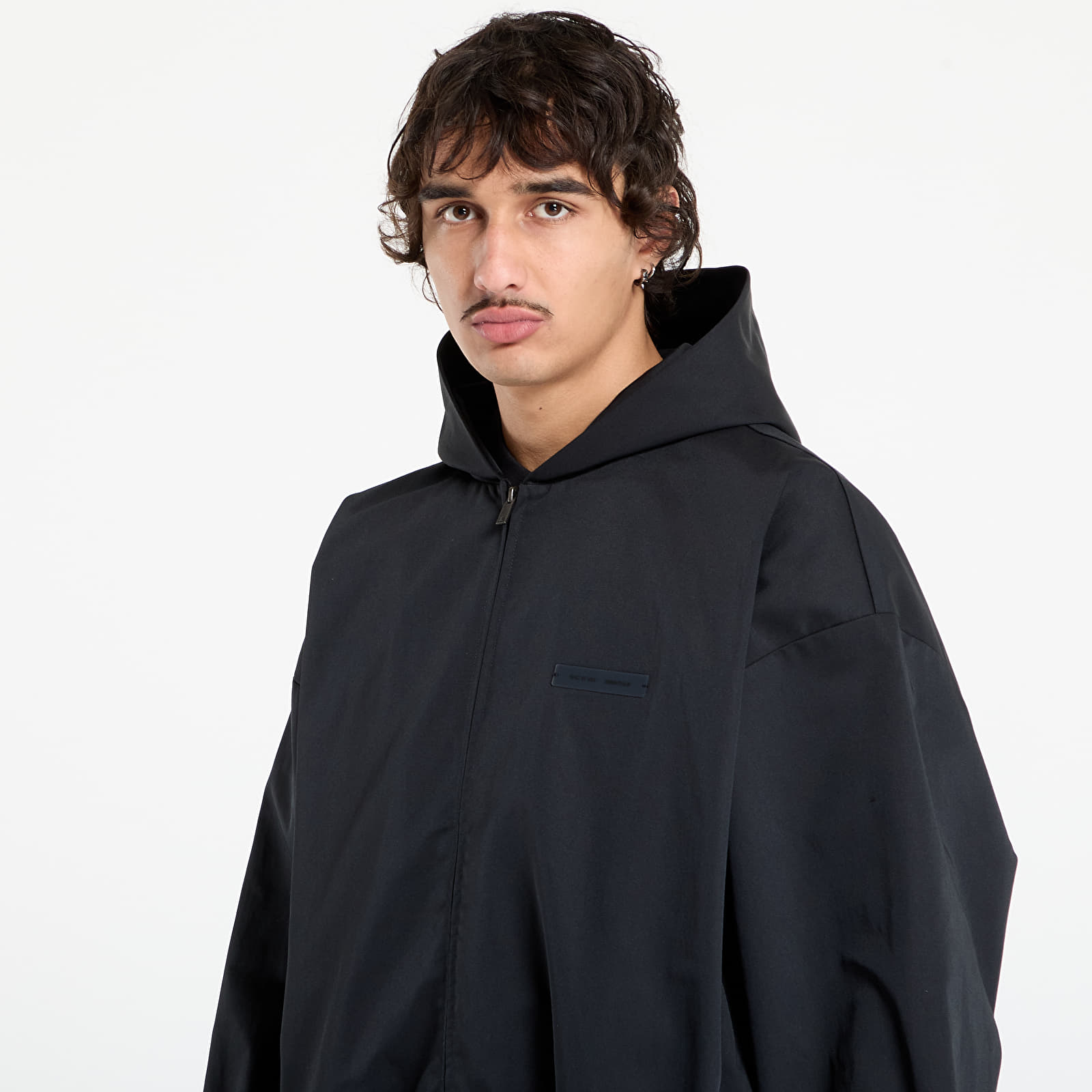 Jakker Fear of God Essentials Poly Cotton Twill Hoodie Jet Black