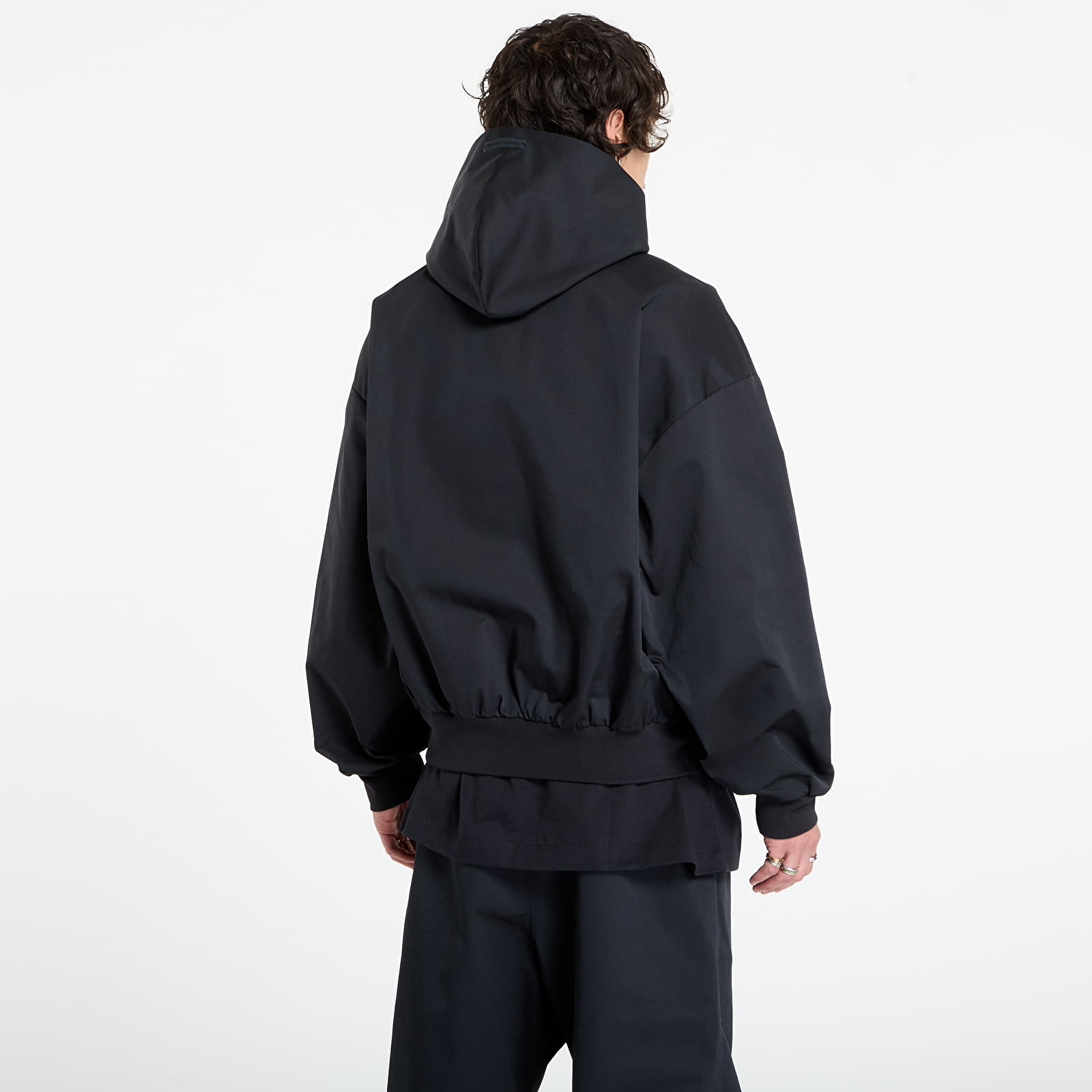 Jakker Fear of God Essentials Poly Cotton Twill Hoodie Jet Black
