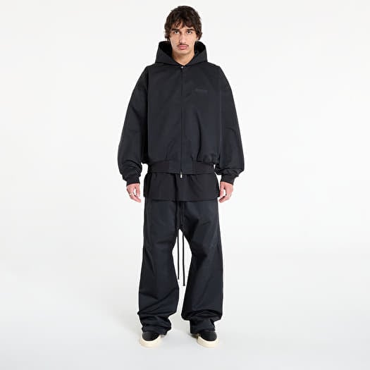 Jackets Fear of God Essentials Poly Cotton Twill Hoodie Jet Black