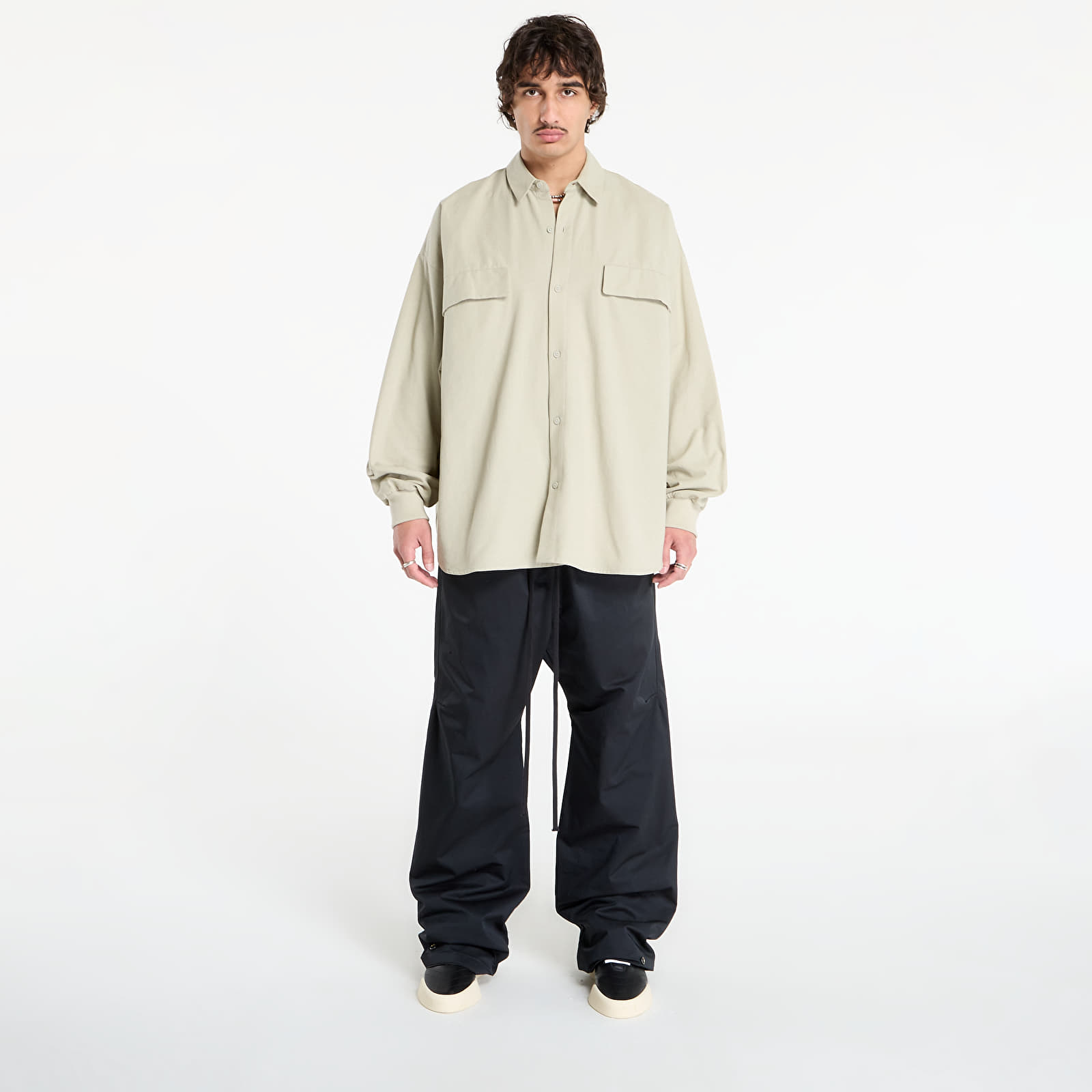 Ingek Fear of God Essentials Oxford Shirt Abbey Stone