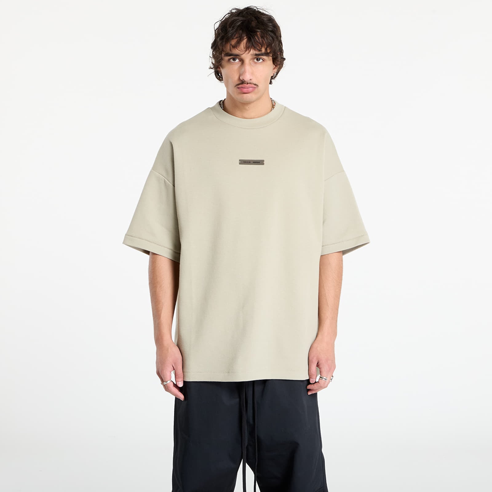 Tricou Fear of God Essentials Pique 90s Short Sleeve Tee Abbey Stone XL