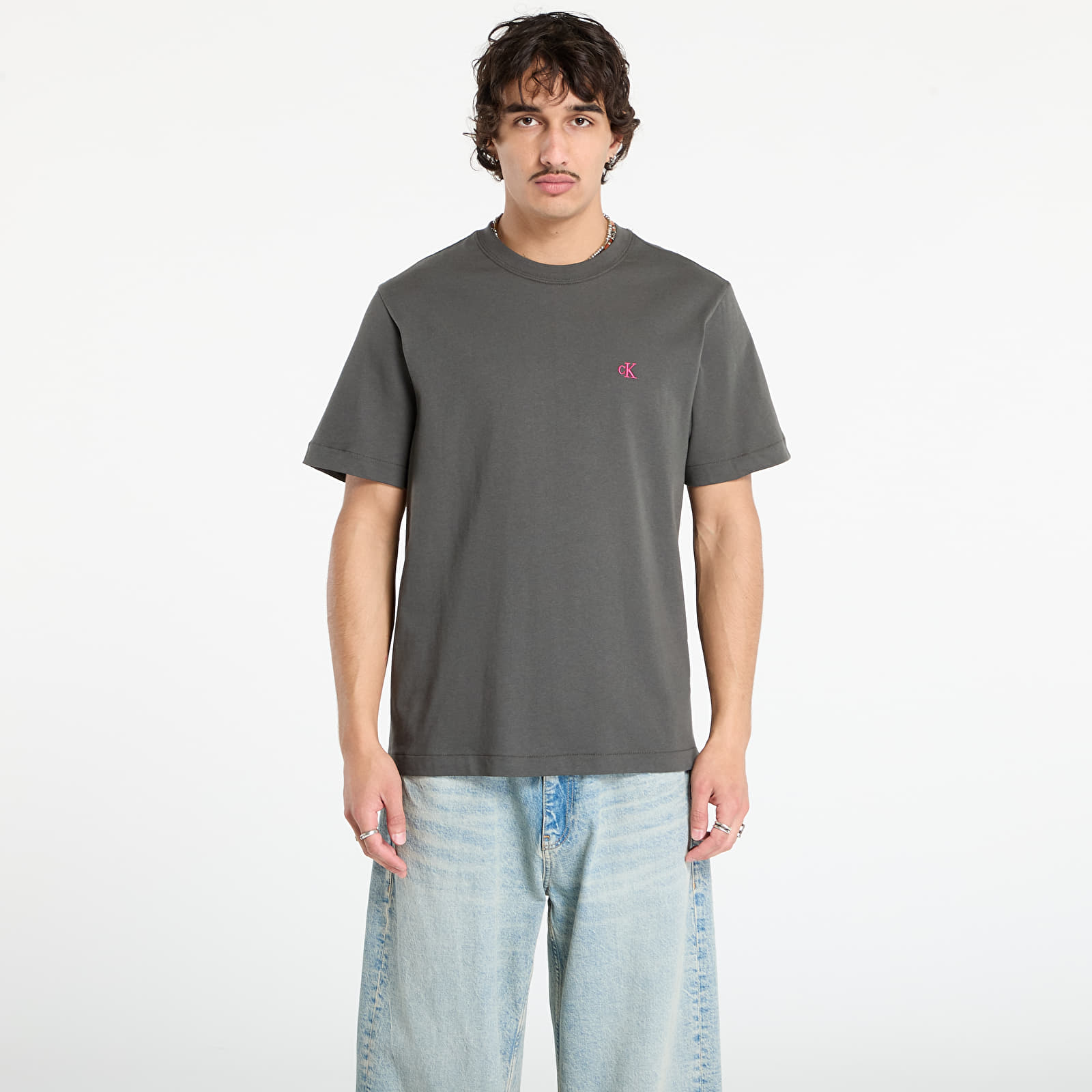 T-Shirts Calvin Klein Jeans Ss Easy Monogram Tee Beluga