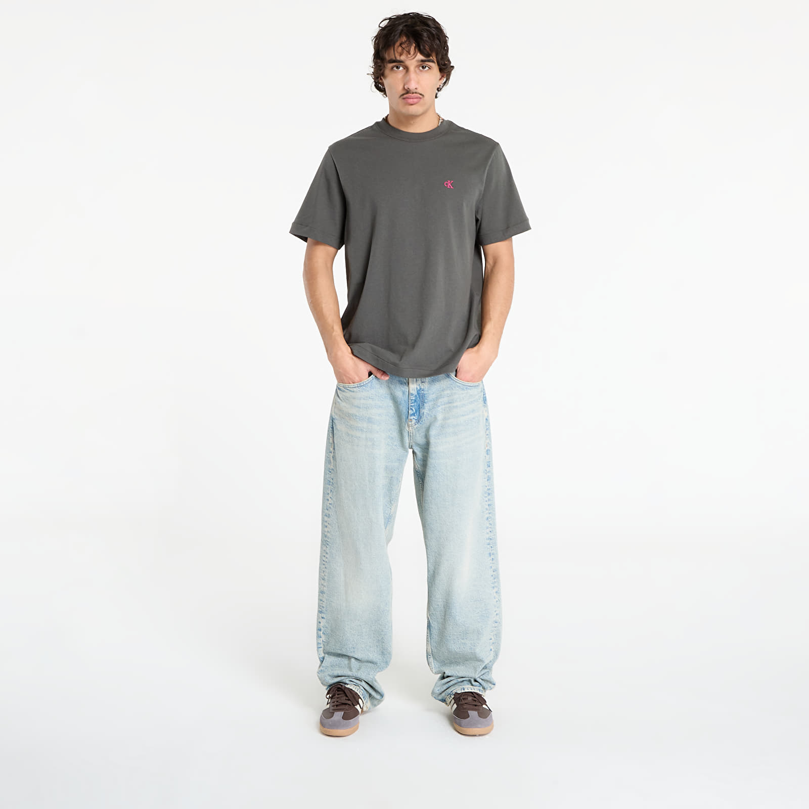 T-Shirts Calvin Klein Jeans Ss Easy Monogram Tee Beluga
