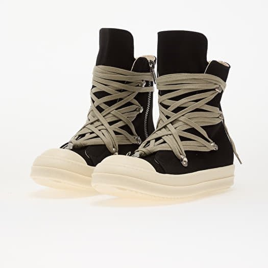 Men's shoes Rick Owens DRKSHDW Denim Shoes - Megalace Sneaks Black