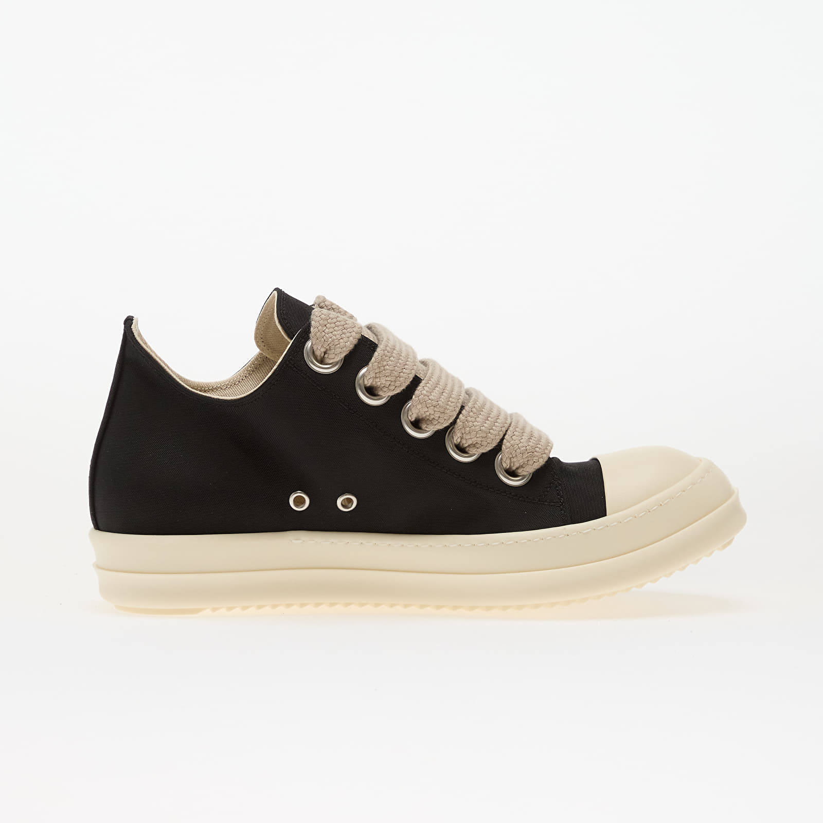 Herren Sneaker und Schuhe Rick Owens Woven Shoes - Jumbolace Low Sneaks Black/ Milk/ Milk