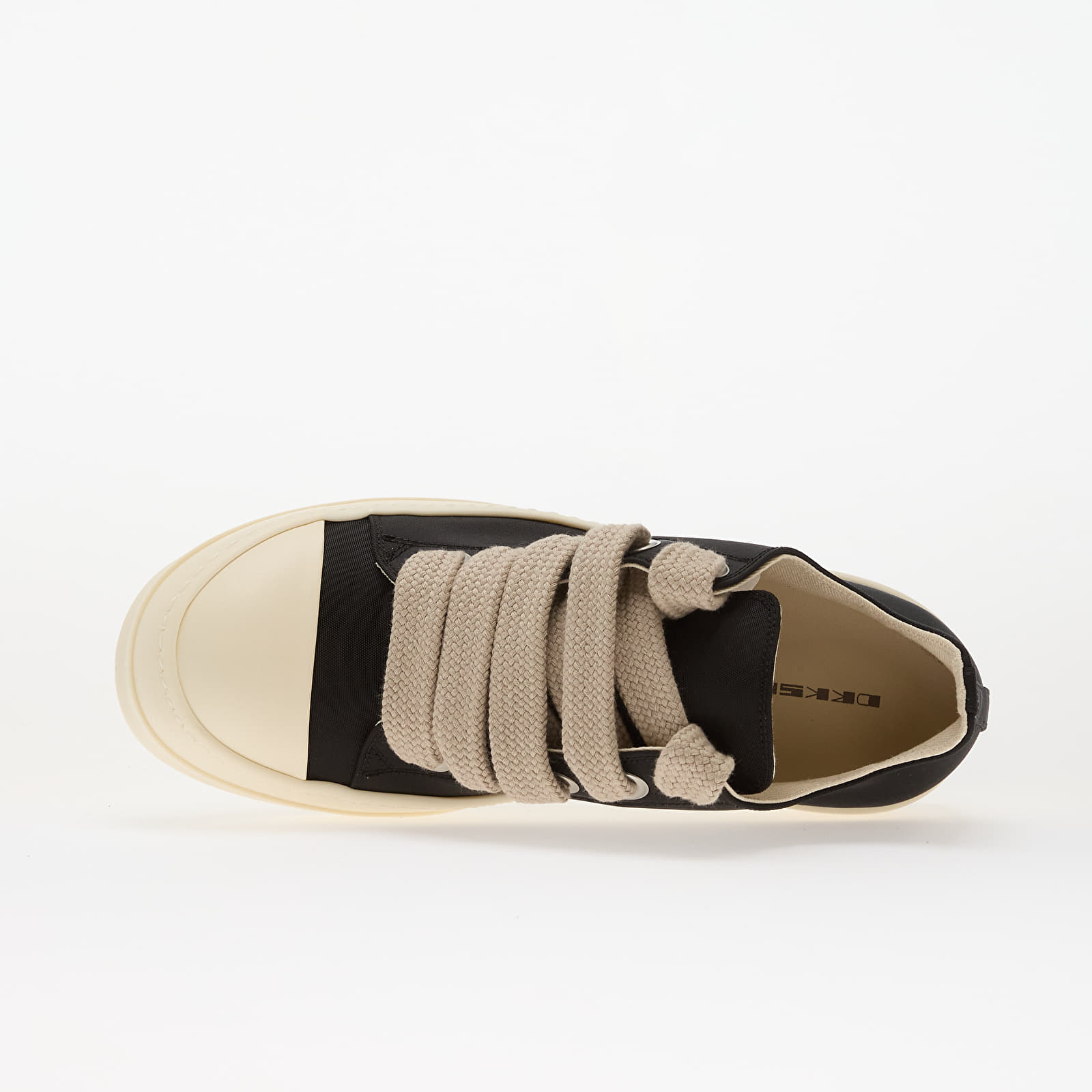 Herren Sneaker und Schuhe Rick Owens Woven Shoes - Jumbolace Low Sneaks Black/ Milk/ Milk