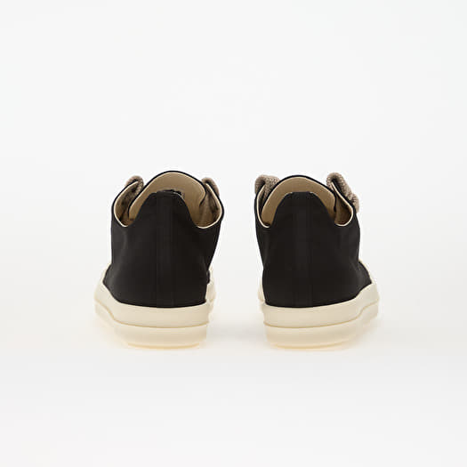 Rick Owens DRKSHDW Woven Shoes - Jumbolace Low Sneaks Black/ Milk