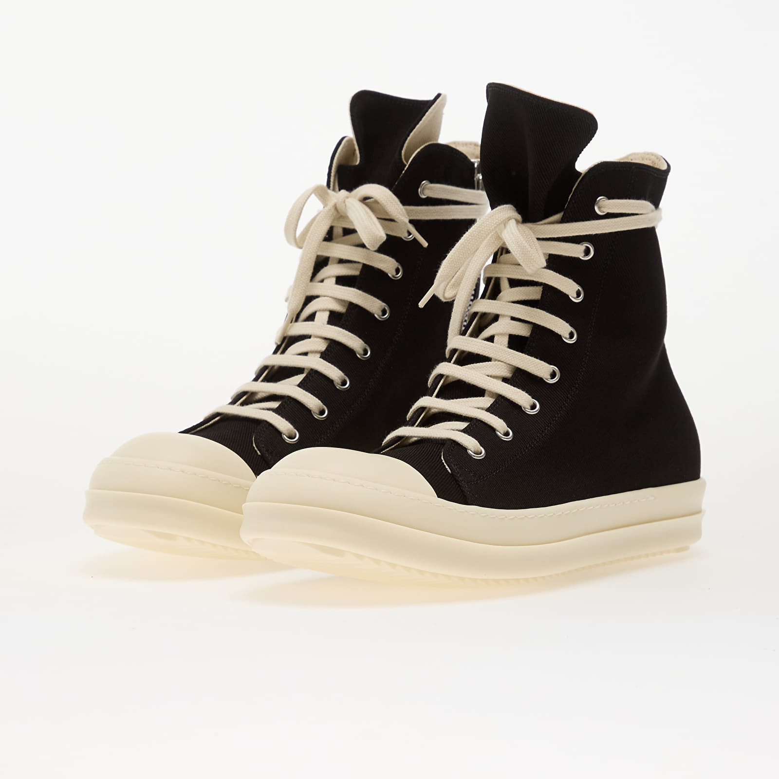 Herren Sneaker und Schuhe Rick Owens Denim Shoes - Sneaks Black/ Milk/ Milk