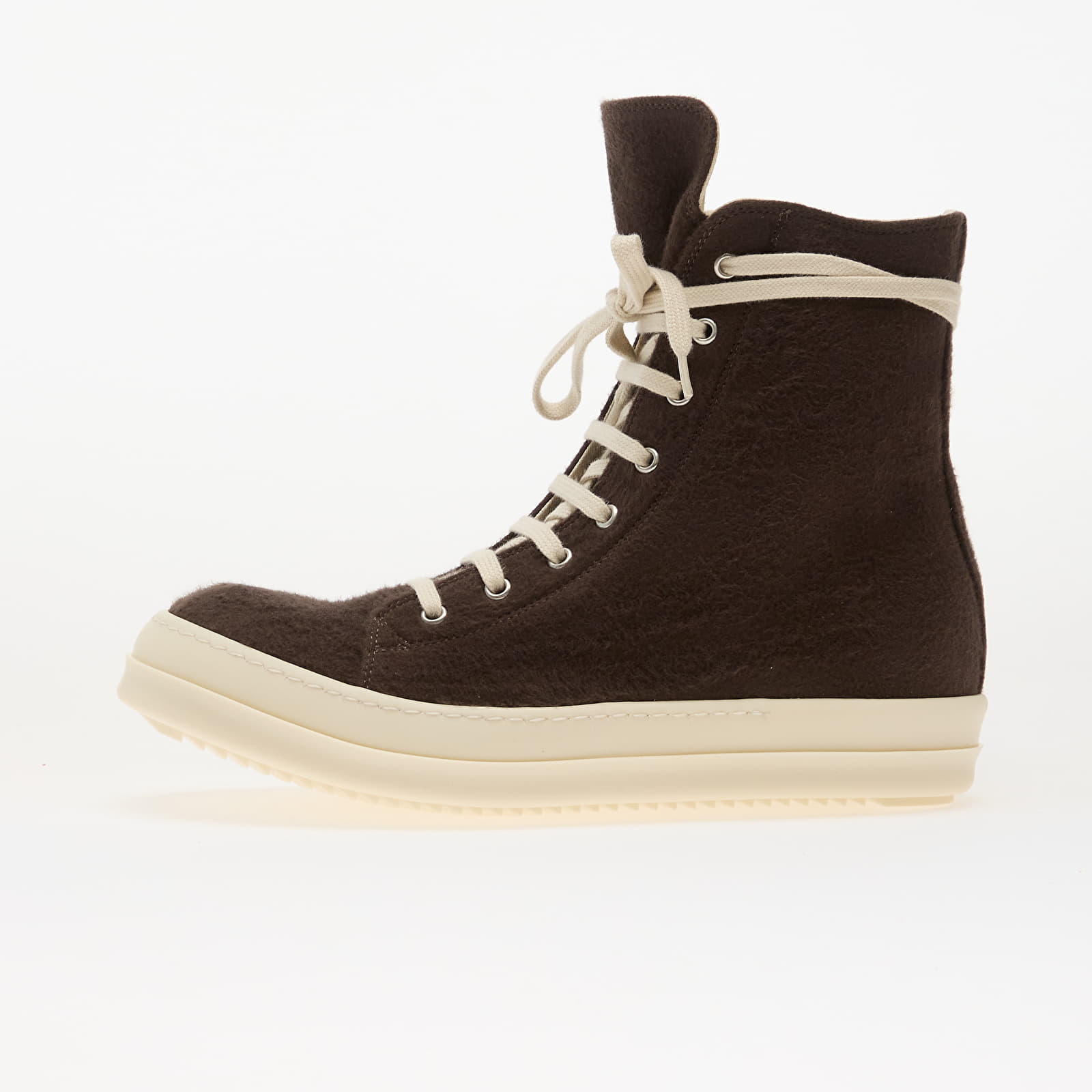 Men's shoes Rick Owens Woven Shoes - Vegan Sneaks Dark Dust/ Milk