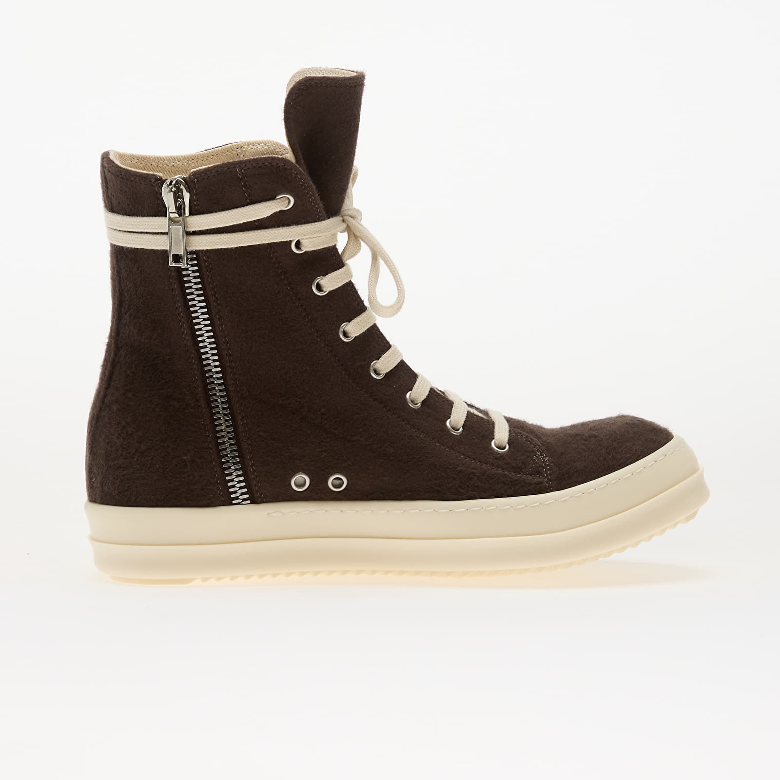 Men's shoes Rick Owens Woven Shoes - Vegan Sneaks Dark Dust/ Milk