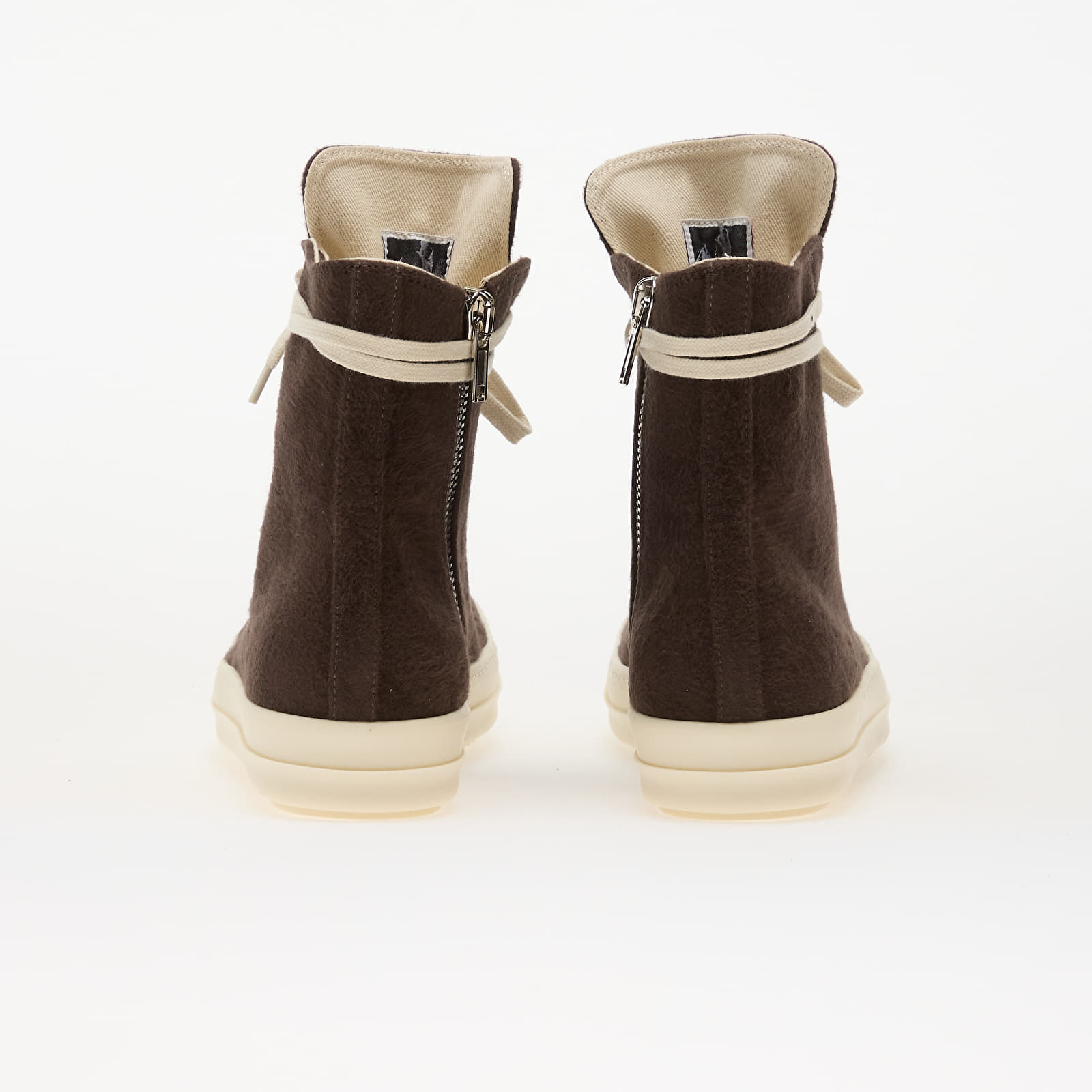 Men's shoes Rick Owens Woven Shoes - Vegan Sneaks Dark Dust/ Milk