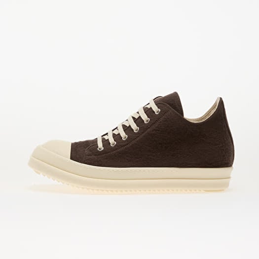 Rick Owens Woven Shoes - Low Sneaks Dark Dust/ Milk/ Milk